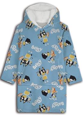 Bluey hoodie poncho 7 - 14 jaar polyester Bluey hoodie poncho 7 - 14 jaar polyester