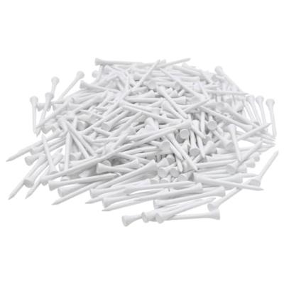 VidaXL 1000 st golftees 70 mm bamboe wit