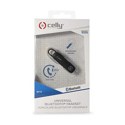 Celly Bluetooth Headset BH10BK Zwart 0517597 Celly Bluetooth Headset BH10BK Zwart 0517597