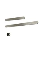 Hotbath &MORE set van 2 rails RASS80 SOFT SQUARE 80 en RASS50 SOFT SQUARE 50 cm met separate schakelaar en inbouw element Geborsteld Nikkel (RASS50+RASS80GN) - thumbnail