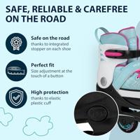 Hudora inline skeelers basic mint, maat 30-33 - thumbnail