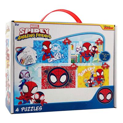 Speelgoedland Spidey 4 puzzels in set