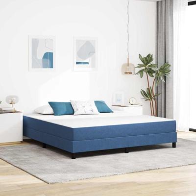 Bedmatras met matras Blauw 180 x 200 cm Stof