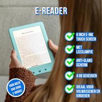 Silvergear® Ebook Reader met Achtergrondverlichting | 6-Inch E-Ink-Touchscreen | 4 GB Geheugen voor 3000+ E-Books | Reflectievrij en Lichtgewicht | Blauw - thumbnail