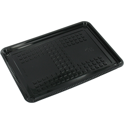 Schaal | vleeswarenschaal | gerecycled PET | rechthoekig | 180x125x zwart | 3000 stuks