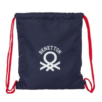 Rugtas met Koordjes Benetton Together Marineblauw 35 x 40 x 1 cm