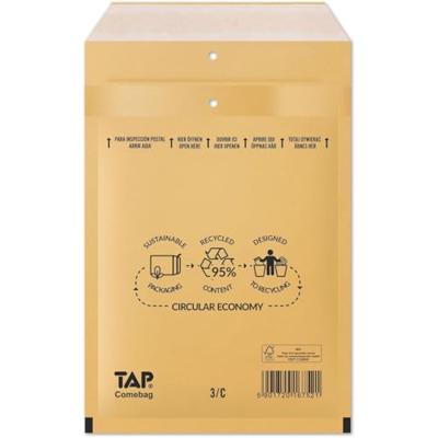 Comebag luchtkussenenveloppen, ft 150 x 215 mm, met stripsluiting, bruin, doos van 100 stuks