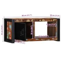 Tv-meubel 80x30x35 cm massief gerecycled hout - thumbnail
