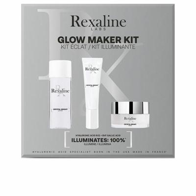 Cosmeticaset voor Dames Rexaline Crystal Bright Glow 3 Onderdelen