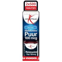 Lucovitaal Melatonine duo 0.1mg 2 x 500 tabletten 1000 Tabletten - thumbnail