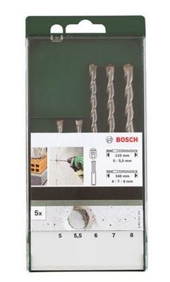 Bosch Accessories 2609255543 Hamerboorset 7-delig 5 mm, 6 mm, 6 mm, 8 mm, 8 mm, 10 mm, 12 mm SDS-Plus 1 set(s)