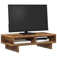 VidaXL Monitorstandaard 50x27x15 cm bewerkt hout oud houtkleurig - thumbnail