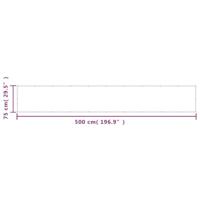Balkonscherm 75x500 cm 100% oxford polyester zandkleurig - thumbnail