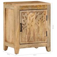 Nachtkastje 40x30x50 cm massief mangohout - thumbnail