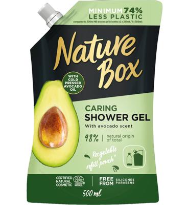 Nature Box Showergel avocado navul 500 Milliliter