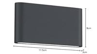 Trio WandlampThames II Up - Down 17,5cm zwart - 227660242 - thumbnail