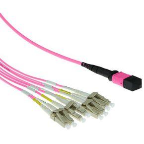 ACT 3 meter Multimode 50/125 OM4 fanout patchkabel 1 X MTP female - 4 X LC duplex 8 vezels ACT 3 meter Multimode 50/125 OM4 fanout patchkabel 1 X MTP female - 4 X LC duplex 8 vezels
