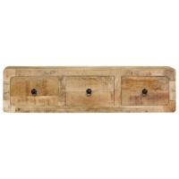 Tv-wandmeubel 100x32x25 cm massief hout ruw mangohout - thumbnail