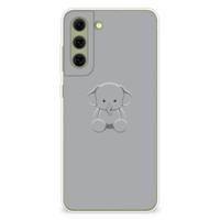 Samsung Galaxy S21FE Telefoonhoesje met Naam Grijs Baby Olifant - thumbnail