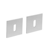 Intersteel Magneetrozet vierkant met sleutelgat geborsteld RVS - thumbnail