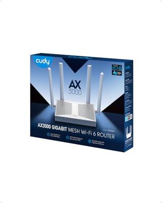 Cudy WR3000E AX3000 Gigabit Dual Band Wi-Fi 6 Mesh Router, MU-MIMO, OFDMA, WireGuard, OpenVPN, WPA3, Cudy Mesh en APP ondersteund