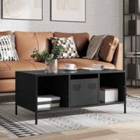 Salontafel 101,5x50x43,5 cm koudgewalst staal zwart - thumbnail