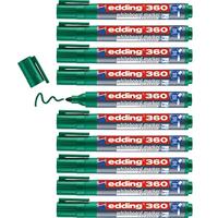 Whiteboard-marker Edding 360 Herlaadbaar Groen (10 Stuks) - thumbnail