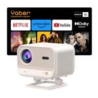 Yaber Draagbare beamer L2 Plus 4K Outdoor met WiFi 6 en Bluetooth, naadloze autofocus, geïntegreerd Android-systeem met verstelbare hoek voor iPhone/tv-stick/HDMI/USB/laptop/PS5 - thumbnail