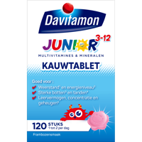 Davitamon Junior 3-12 framboos 120 Kauwtabletten - thumbnail