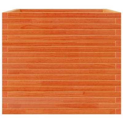 Plantenbak 80x80x68,5 cm massief grenenhout wasbruin