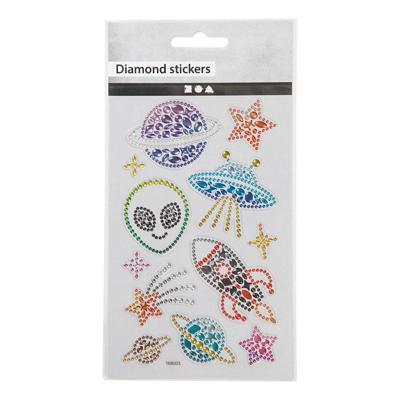 Creativ Company Diamond stickers, ruimte, vel 10x16 cm, 1 vel Creativ Company Diamond stickers, ruimte, vel 10x16 cm, 1 vel