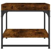 Salontafel 49,5x49,5x45 cm bewerkt hout gerookt eikenkleurig - thumbnail