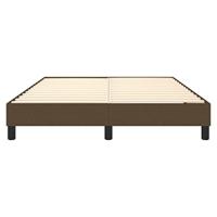 Bedframe zonder matras stof donkerbruin 140x190 cm - thumbnail