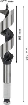 Bosch Accessoires Houtslangenboor, zeskant 22 x 100 x 160 mm, d 11,1 mm 1st - 2608585706