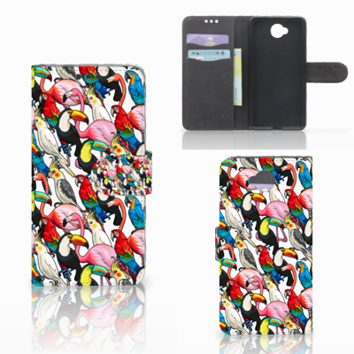 Microsoft Lumia 650 | Telefoonhoesje | Met pasjeshouder | Birds Microsoft Lumia 650 | Telefoonhoesje | Met pasjeshouder | Birds