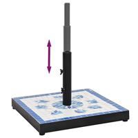 VidaXL Parasolvoet vierkant 12 kg blauw en wit - thumbnail