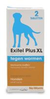 No Worm Exitel Plus XL voor honden vanaf 17,5 kg 2 tabletten - thumbnail