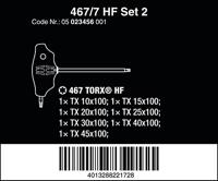Wera 467/7 TORX® HF Schroevendraaierset 2 | T-Greep set TORX® HF | met vasthoudtfunctie | 7-delig - 05023456001 - thumbnail