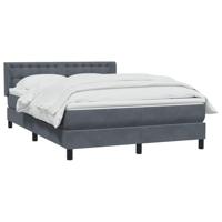 Boxspring met matras fluweel donkergrijs 140x220 cm - thumbnail