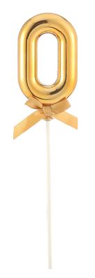 Taart Topper Cijfer 0 Goud