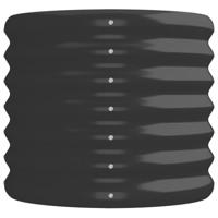 Plantenbak 224x40x36 cm gepoedercoat staal antracietkleurig - thumbnail