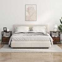 Nachtkastje bruin eikenkleur 41,5 x 40,5 x 55 cm Bewerkt hout - thumbnail