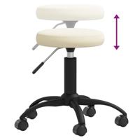 VidaXL Massagekruk fluweel crèmekleurig - thumbnail