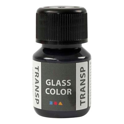 Creativ Company Glass color transparante verf - zwart, 30ml