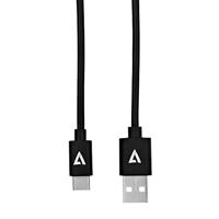 V7 V7U2AC-2M-BLK-1E USB 2.0A naar USB-C kabel 2m zwart - thumbnail