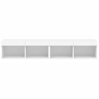 Tv-meubels met LED-verlichting 2 st 80x30x30 cm wit - thumbnail