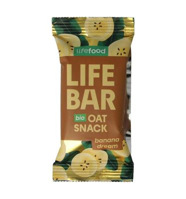 Lifefood Lifebar oatsnack banana dream bio 40 Gram Lifefood Lifebar oatsnack banana dream bio 40 Gram