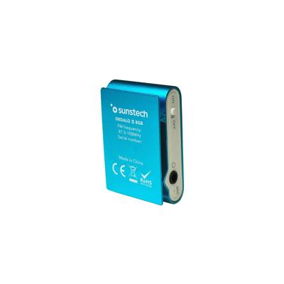 Sunstech DEDALOIII 8 GB MP3-speler met FM-radio-tuner, hoofdtelefoon inbegrepen, blauw