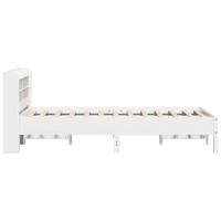 Bedframe zonder matras massief grenenhout wit 140x200 cm - thumbnail