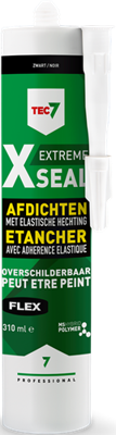 Tec7 x-seal zwart, patroon, 310 ml | alles en overal afdichten - 528013000
